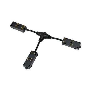 Трековый коннектор питания Т-образный APL.0280.00.04 чёрный Magnetic track 220 Aployt