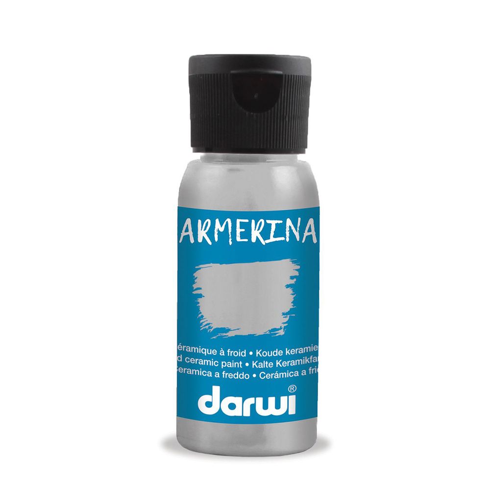 Краска для керамики Darwi Armerina, 50мл, 080 серебряный
