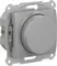 Светорегулятор поворотно-нажимной, LED, RC, 400 Вт Systeme Electric Glossa Алюминий GSL000323