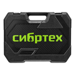 Набор инструментов, 1/2", 3/8", 1/4", пластиковый кейс 215 предм. Сибртех