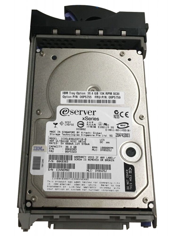 Жесткий диск IBM 36Gb Ultra320 10K Hot-Swap для x236x336x346 90P1304