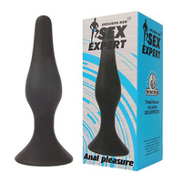 Чёрная анальная пробка 11см Bior Toys Sex Expert SEM-55039