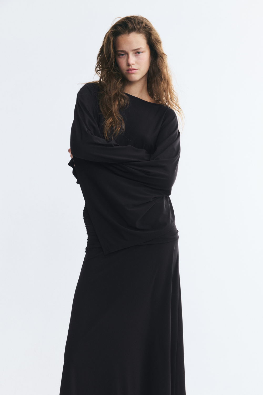 Платье макси с рукавами «летучая мышь» - H&M
