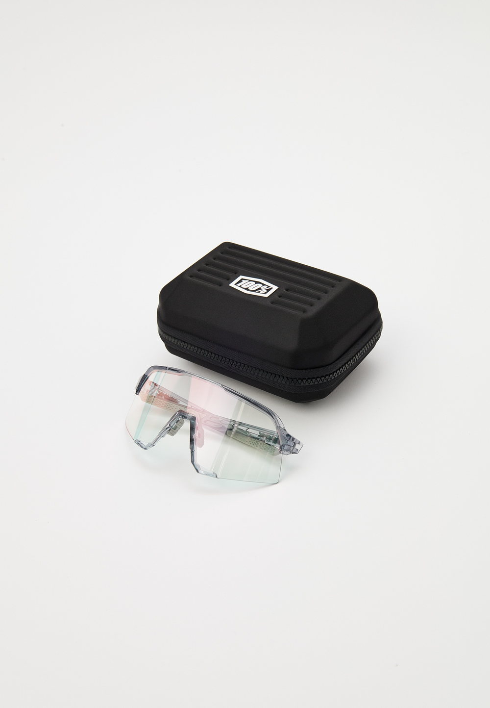 Спортивные очки с диоптриями 100% S3 Polished Translucent Grey - Rose Gold Mirror Photochromic Lens