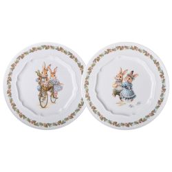 НАБОР ТАРЕЛОК ЗАКУСОЧНЫХ LEFARD "RABBITS FAMILY" 2 ШТ. 20,5 СМ