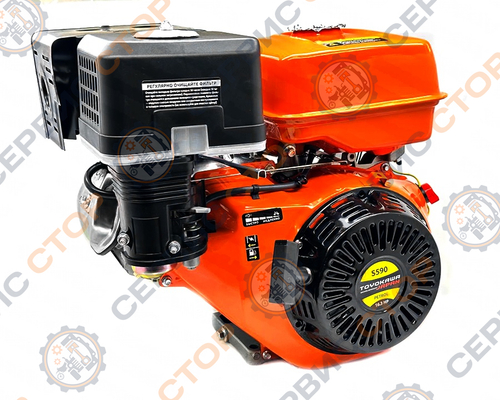 Двигатель Toyokawa S590 (190F) 16 л.с., (под шпонку, 25х60 мм, 90х90 мм., бензиновый)