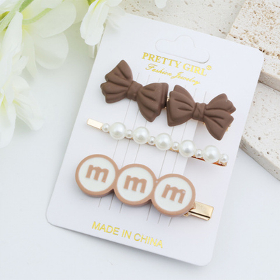 Pretty Girl 24-00009-1 Набор заколок для волос "M" (3 шт) 7 см