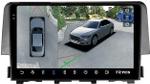 Магнитола для Honda Civic 10 2015-2021 - Teyes CC3-2K-360 монитор 9.5" 2K QLED на Android 10, Быстрая, CarPlay, 4G SIM-слот, 4 камеры в комплекте