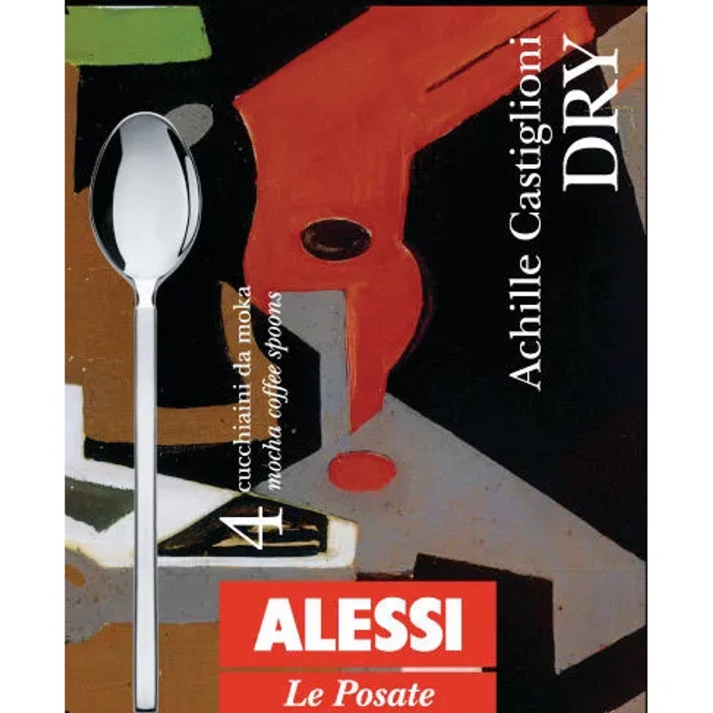Alessi Набор из 4 ложек для сухого эспрессо. 4180/9S4