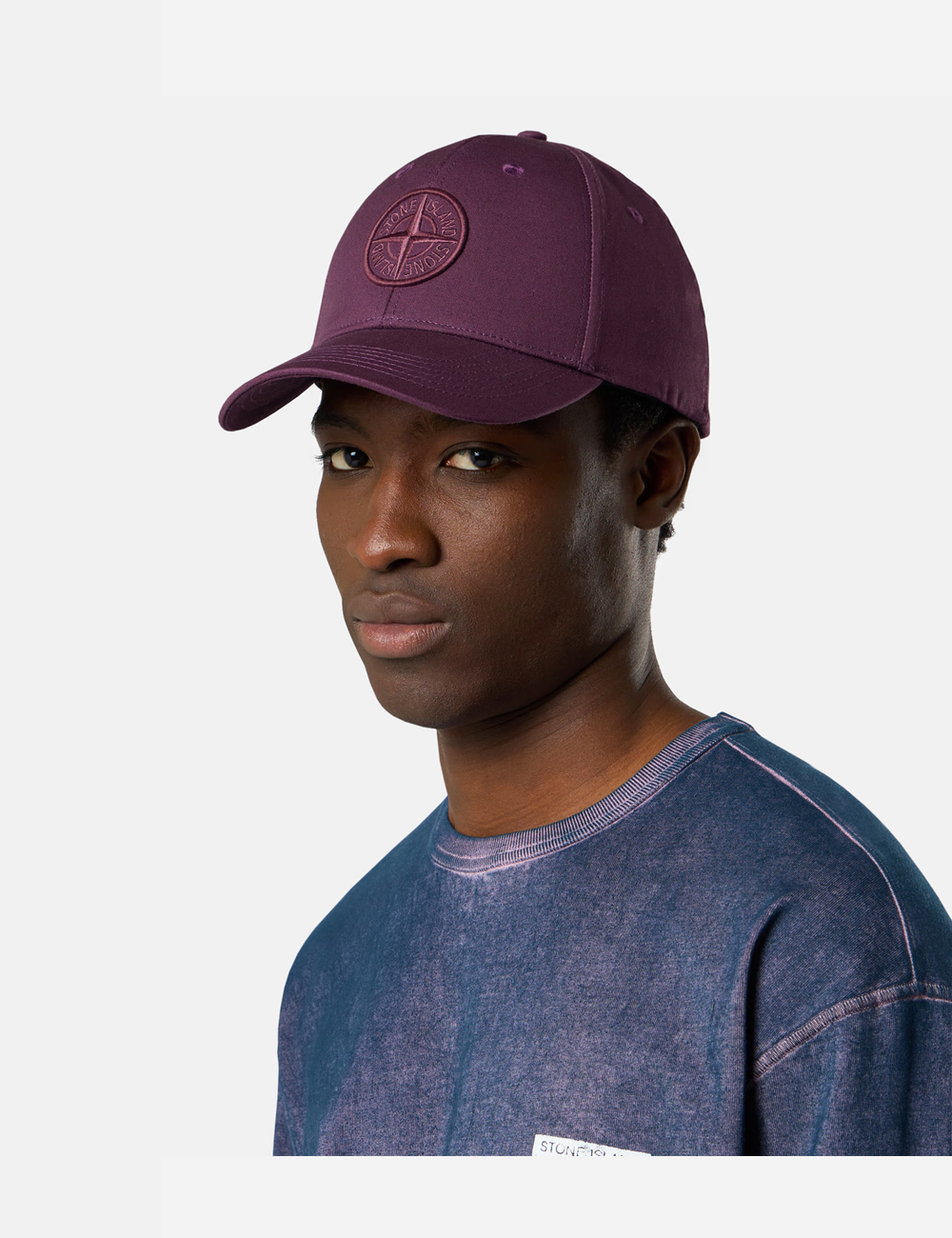 Бейсболка Stone Island Logo "Amaranth"