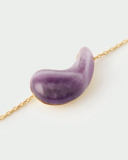 Колье Amethyst Aura серебро 925 пробы покрытое золотом