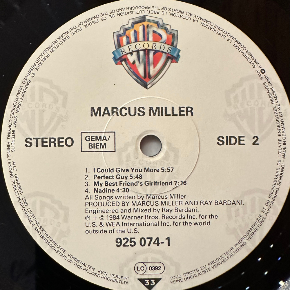 Marcus Miller ‎– Marcus Miller (Германия 1984г.)