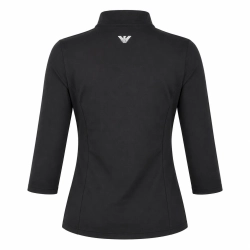 Женская теннисная футболка с длинным рукавом EA7 Woman Jersey - black beauty