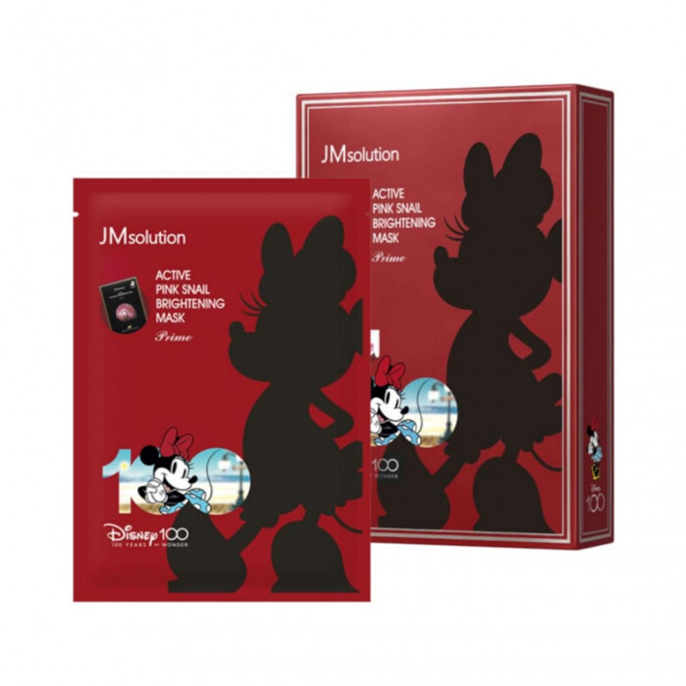 Маска с муцином улитки JMsolution Disney Active Pink Snail Brightening Mask Prime, 30 мл
