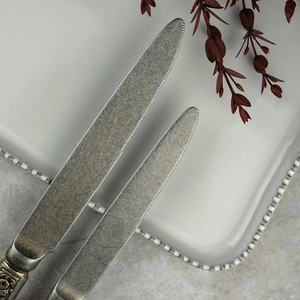 Нож столовый 24,5 см матовый с золотом Lord Vintage Style P.L. Proff Cuisine [12]