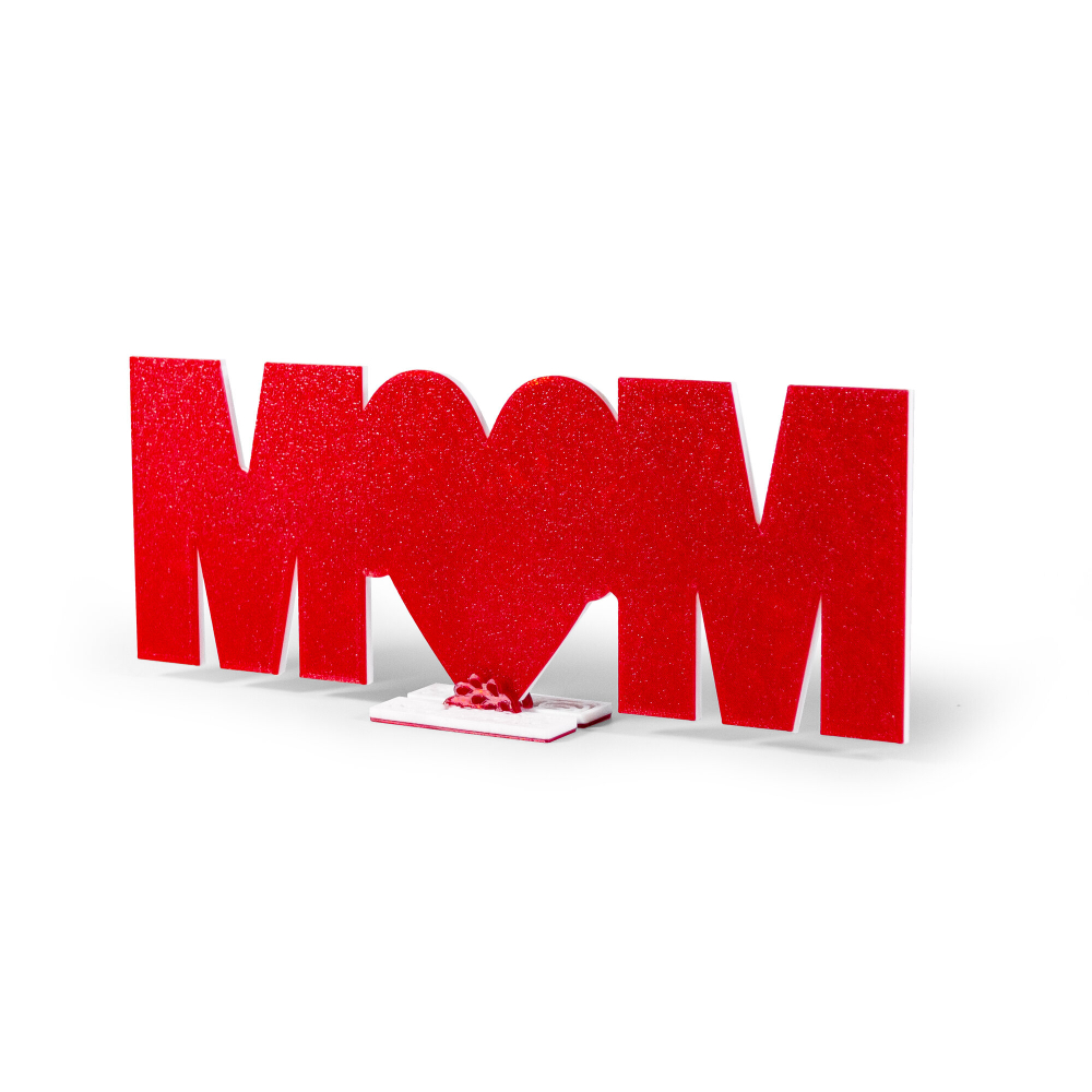 Табличка интерьерная "Love you MOM", "Люблю тебя, мама", 3D печать