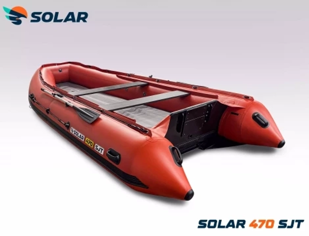 Лодка надувная моторная solar-470 super jet tunnel