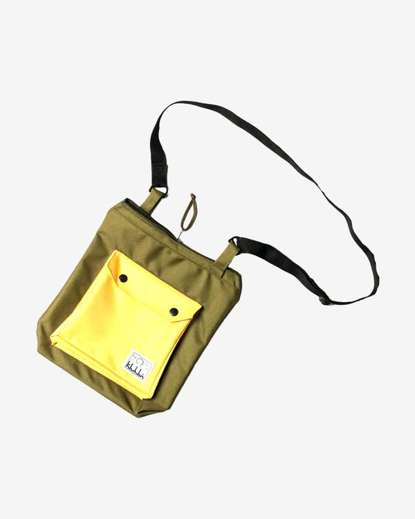 Сумка Cross-body Комбинация 1 ручной работы M Желто-зеленая - фото 1