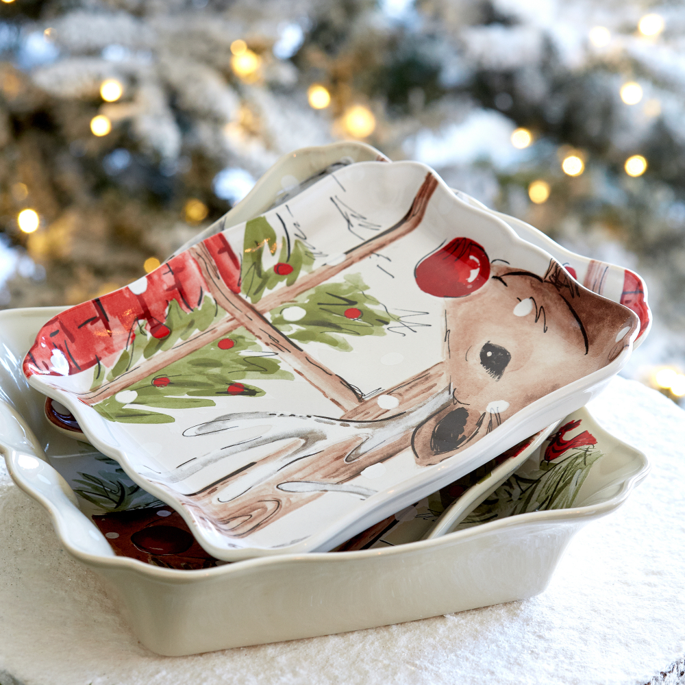 Набор чаш 4шт 12.2х12.3х6 Casafina By Costa Nova Deer Friends Linen
