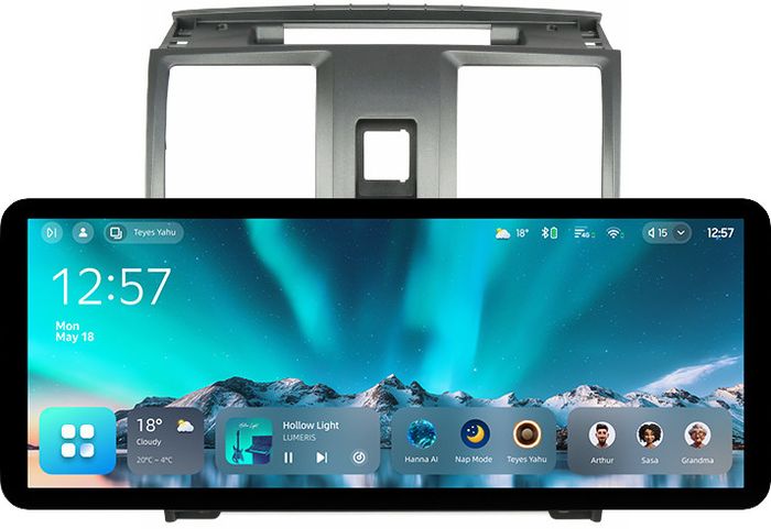 Магнитола для УАЗ Патриот, Пикап 2012-2016 - Teyes CC4 монитор 12.3" 2K QLED + рамка 9, Android 14, Быстрейшая, Snapdragon 680, DSP, CarPlay, 4G SIM-слот