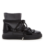Высокие комбинированные кеды INUIKII Sneaker Gloss Black на меху