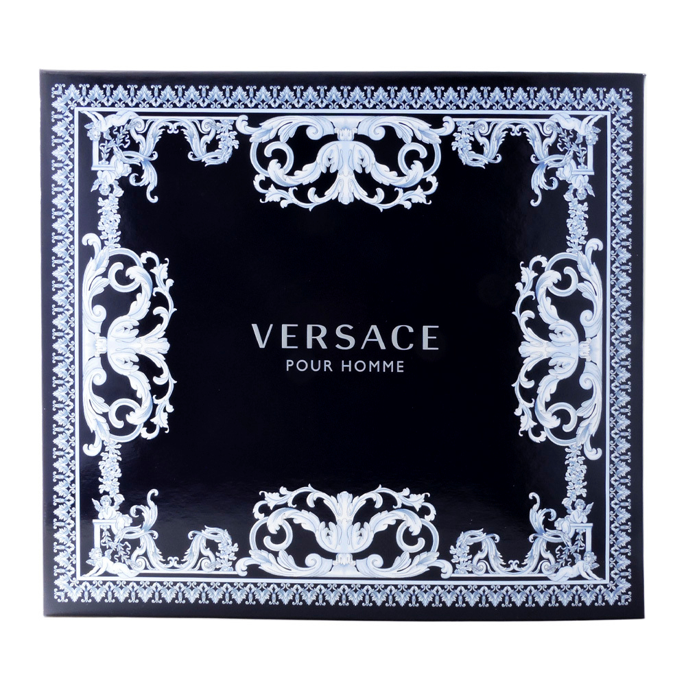 Versace Pour Homme set(edt 100 + hair&body shampoo 150 + edt travel 10) — шикарный подарочный набор для мужчин.