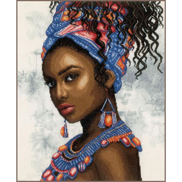 Набор для вышивания нитками Lanarte Headscarf model
