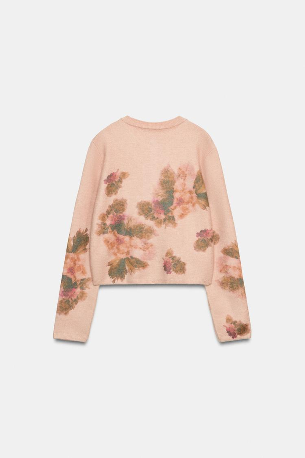 ZARA КАРДИГАН С ЦВЕТОЧНЫМ ПРИНТОМ, РОЗОВЫЙ