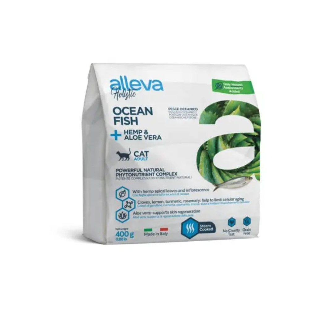 Alleva Holistic Adult Океаническая рыба/конопля/алое вера (б/зерн) для кошек 1,5 кг
