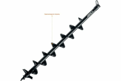 Шнек для мотобуров, грунт, d=150 мм, однозаходный Зубр 7051-15