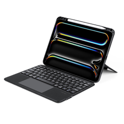 Чехол подставка с клавиатурой (RUS) от Dux Ducis для планшета iPad Pro 11 (2024-), серия DK Series Keyboard, русская клавиатура с подсветкой
