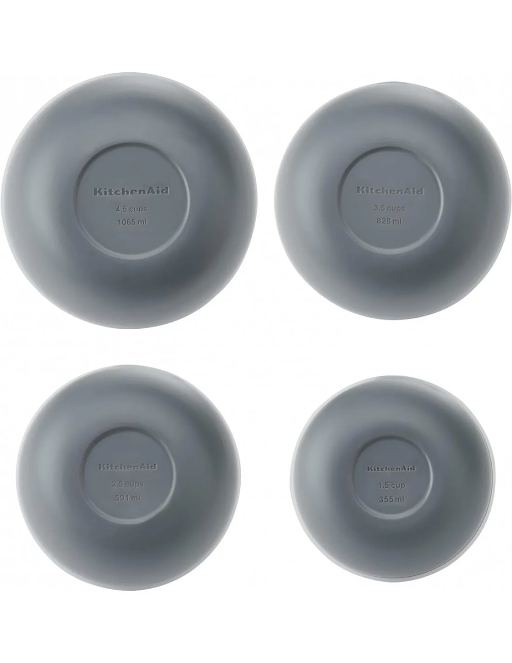 KitchenAid Набор из 4 кухонных мисок с крышками серого цвета EAN 5057982103873