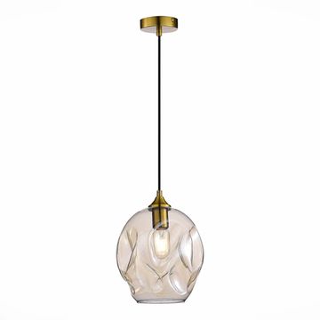 Подвесной светильник 1*Е27 SL1188.313.01 латунь/коньячный Idesia ST-Luce
