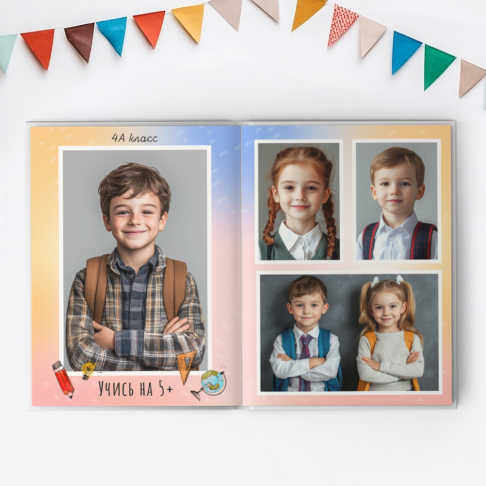 PSD-Шаблон фотокниги "Карандаш"