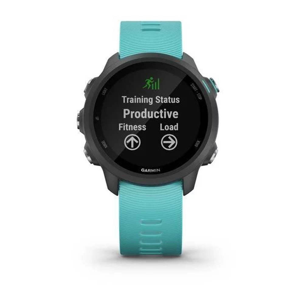 Часы Garmin Forerunner 245 Music черный с бирюзовым ремешком, 010-02120-32