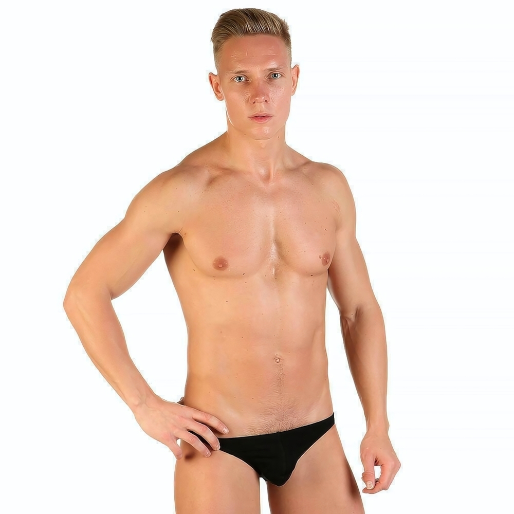 Хлопковые трусы-слипы с заниженной посадкой (Размер: M) (Цвет: белый)