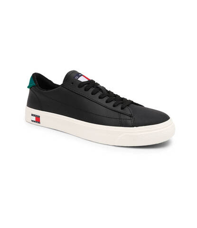 Кожаные кроссовки Tommy Jeans - черный(EM0EM01066)