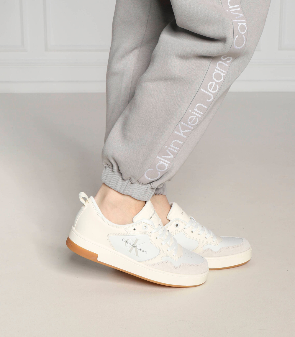 Кожаные кроссовки basket cupsole low CALVIN KLEIN JEANS - белый(YW0YW00876)