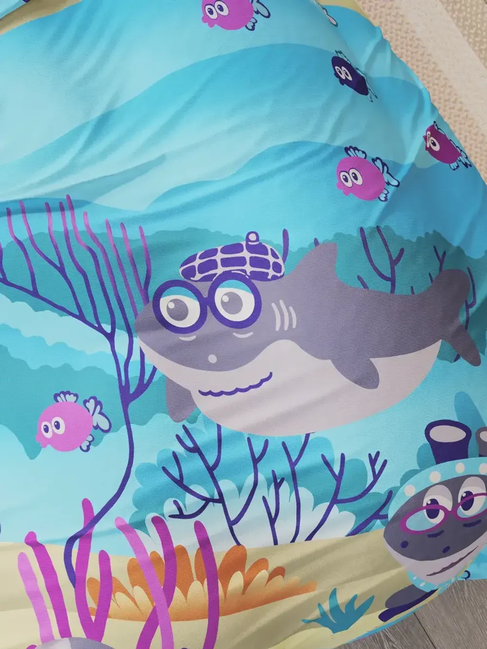 Наволочка комплект 2шт бязь Сказка "Семья Акул" 40x60 см на молнии