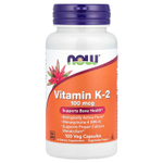 NOW Foods, Витамин K2, 100 мкг, 100 растительных капсул