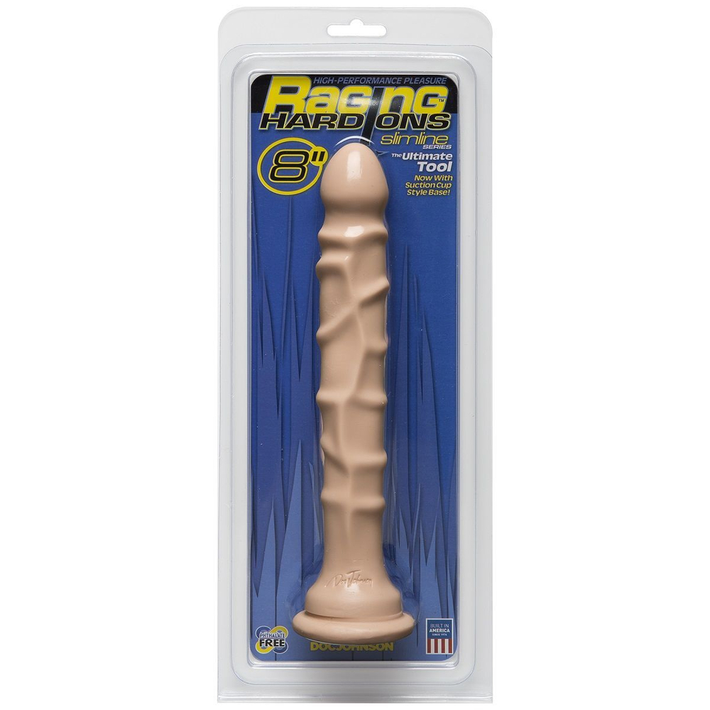Анальный фаллос Raging Hard-Ons Slimline with Suction Cup 8 Dong - 20 см. (Цвет: телесный)