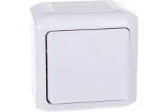Выключатель Legrand Quteo 1-клавишный накладной IP44 белая 25991