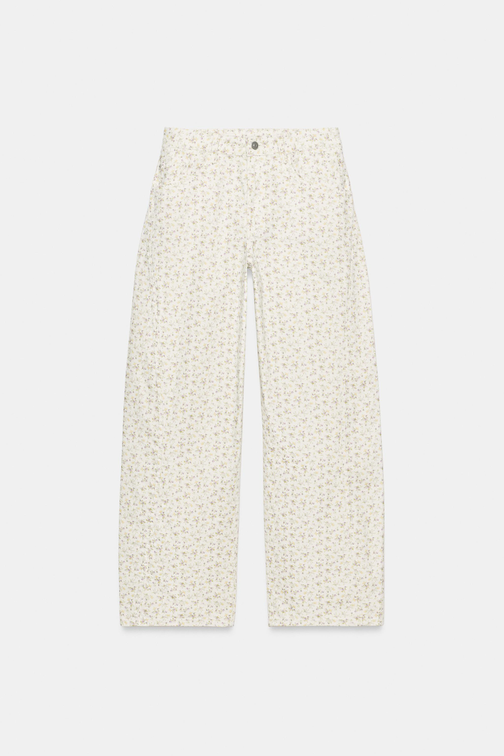 ДЖИНСЫ TRF BAGGY С ЦВЕТОЧНЫМ ПРИНТОМ — ZARA