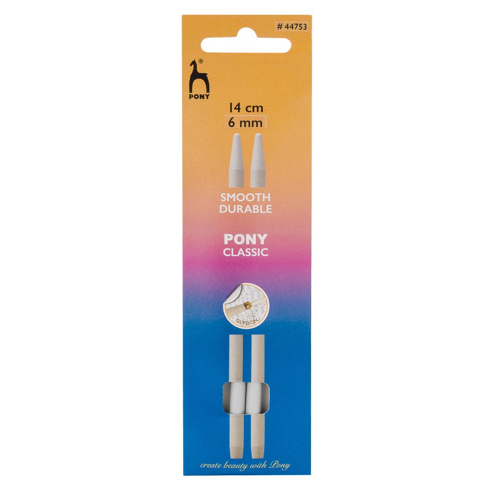 Спицы съемные Pony Classic ⌀6.0 мм, 14 см, алюминий, 2 шт, 44753