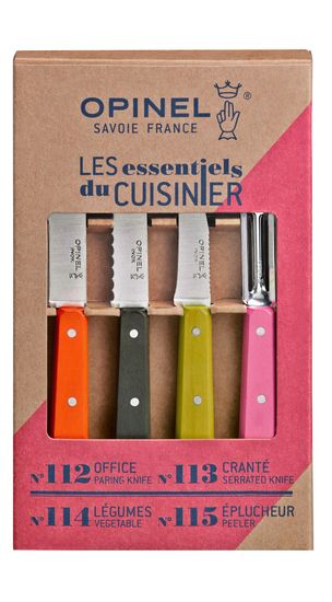 Набор ножей Opinel Less Essentieles, нержавеющая сталь, (4 шт./уп.), 001452