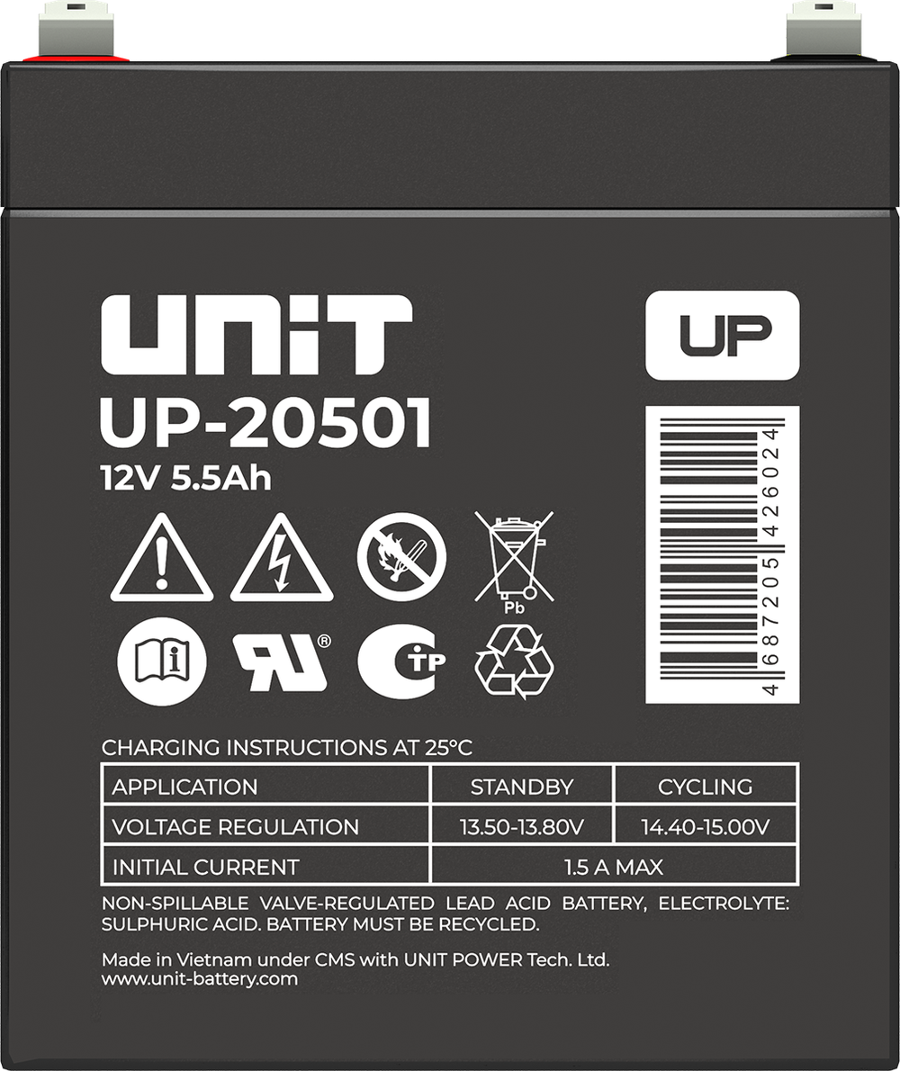 Аккумулятор UNIT UP-20501 ( 5Ач / 12В ) AGM