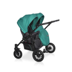 Коляска для близнецов SAXO  (RIKO BASIC) 01 бирюзовый-чёрный
