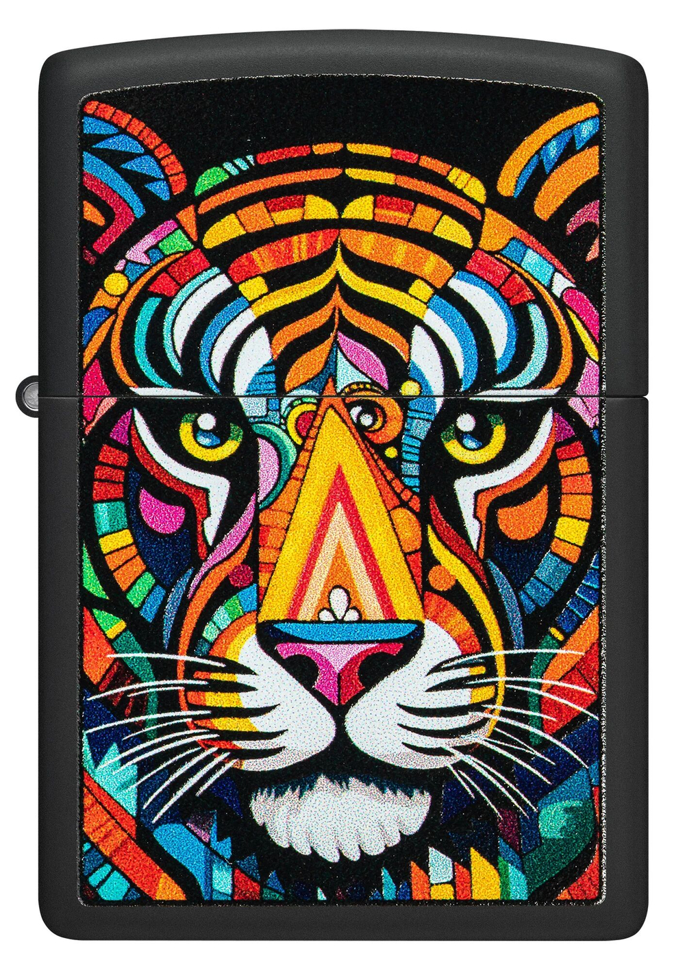 Зажигалка ZIPPO Tiger Stripes Design с покрытием Black Matte, латунь/сталь, черная, 38x13x57 мм, шт