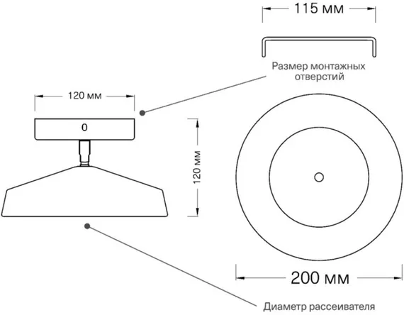 Потолочный светильник Mira Black 7656/12L Sonex