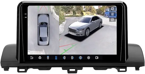 Магнитола для Honda Accord 10 2017-2021 (штатный 360) - FarCar BX9-360-9515B монитор 9.5" 2K QLED на Android 13, Быстрая, CarPlay, 4G SIM-слот, 4 камеры в комплекте
